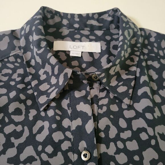 Loft Leopard Print Long Sleeve Shirt Dress - Picture 9 of 16